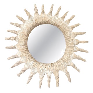 Sole Handmade Ceramic Mirror II by Renzo Maar For Sale
