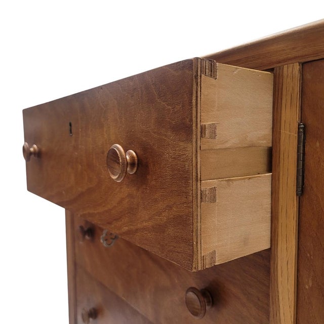 1950s Mid-Century Nordic Chest of Drawers in Beech, Spain, 1950s For Sale - Image 5 of 18