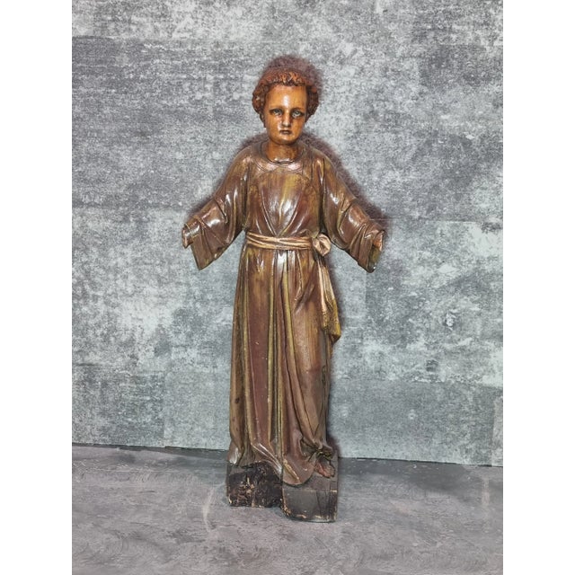 This religeous/holy statue representing infant Jesus is originated from the Lucaschurch in Den Bosch, Netherlands and has...