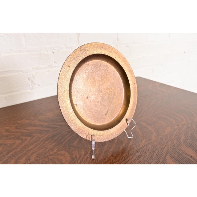 Art Deco Tiffany Studios New York Bronze Doré Charger Plate or Tray For Sale - Image 3 of 7