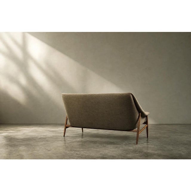 Mid-Century Modern Scandinavian Two-Seater Grace Sofa in Brown Fabric from Ikea, 1961 For Sale - Image 6 of 18