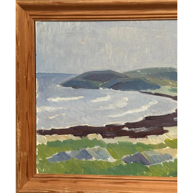 Mid-Century Modern Curt Rydell, Coastal Landscape, 1950s, Oil Painting on Panel, Framed For Sale - Image 3 of 18