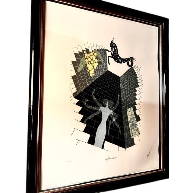 1980s Erte, "The Zodiac Suite" Prints, Framed - Set of 12 For Sale - Image 4 of 13