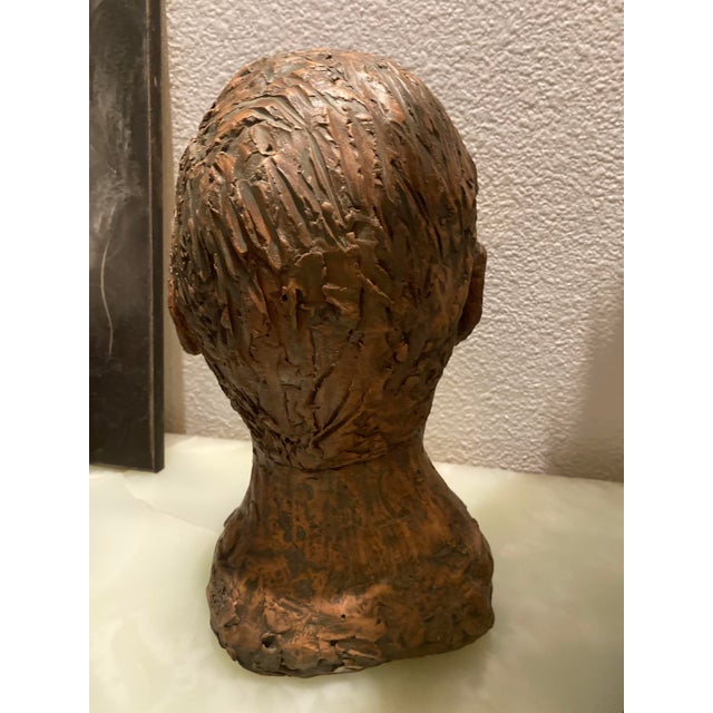 Vintage Italian Painted Chalkware Bust For Sale - Image 10 of 13