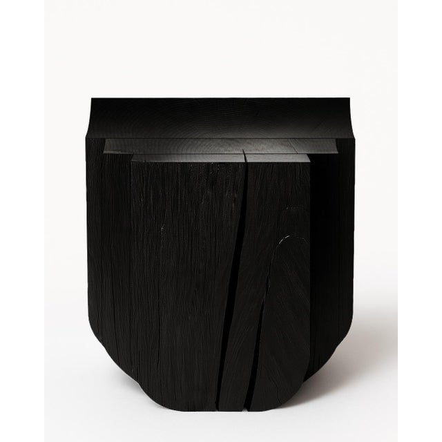 Coffee table monoblock k2503 by isac elam kaid dimensions: w 56.50 x d 48.50 x h 56.50 cm materials: ebonized ash object...