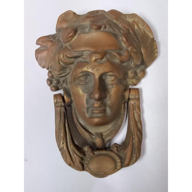 Late 19th Century Victorian Neoclassical Solid Bronze Door Knocker For Sale - Image 9 of 11