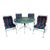 Vintage Wrought Iron Patio Dining Set For Sale