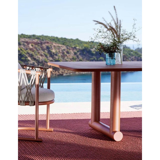 Beige Trampoline Table in Modern Aluminum & Concrete by Patricia Urquiola For Sale - Image 8 of 10