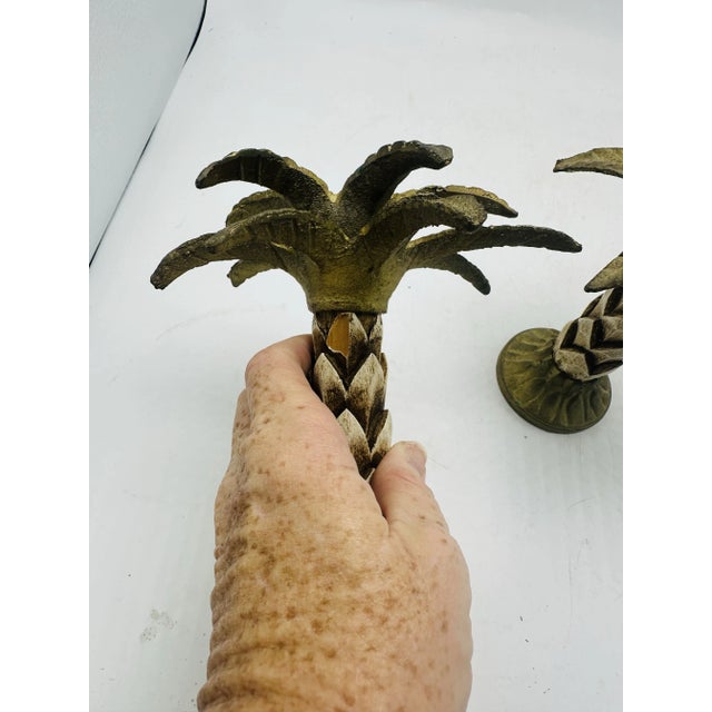 Vintage Palm Tree Candle Sticks, a Pair For Sale In Charleston - Image 6 of 10