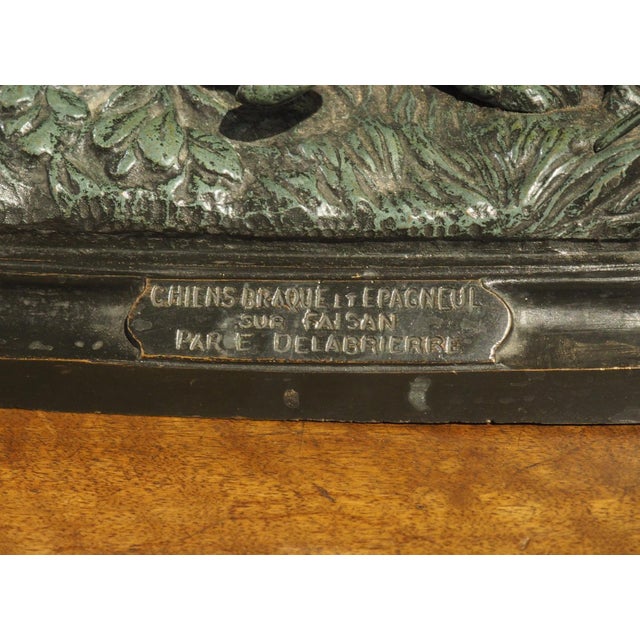 19th Century 19th Century French Bronze Sculpture, a Pointer and Spaniel Hunting a Pheasant For Sale - Image 5 of 18