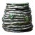 Vintage Abstract Green Glazed Ceramic Vase For Sale