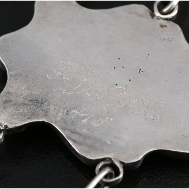 Vintage Sterling Silver Shell and Coral Necklace For Sale In Seattle - Image 6 of 7