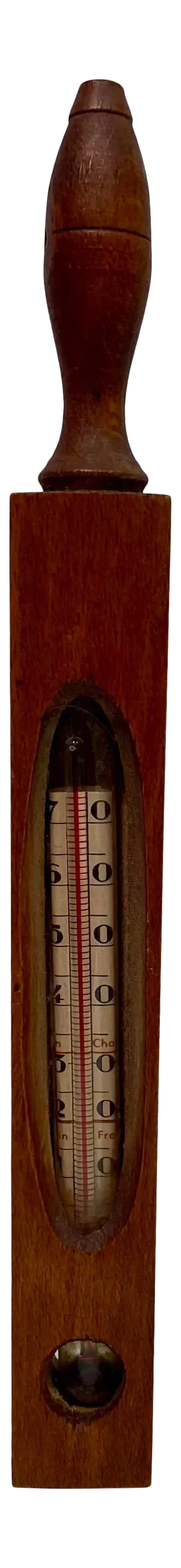 Antique Wooden Floating Bath/ Dairy Thermometer