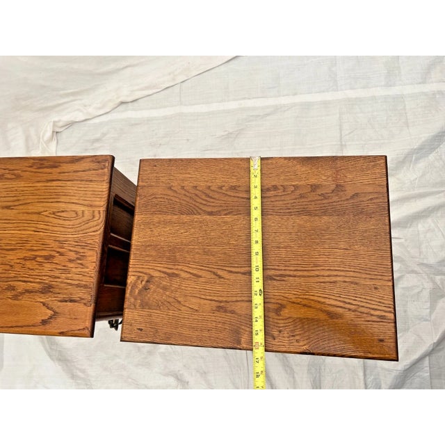 Brown 1970s Retro Pair White Clad Cabinets Nightstands Ice Box Style Set of Two by Simmons Hardware For Sale - Image 8 of 10