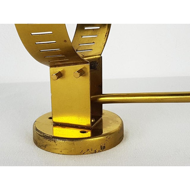Metal Large Brass and Glass Sconce by Bruno Gatta for Stilnovo, 1959 For Sale - Image 7 of 11