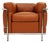Modernist LC2 Lounge Chair in Brown Leather by Le Corbusier for Cassina, Italy, 1980 For Sale