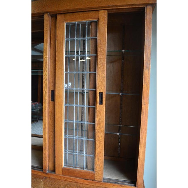 Large Art Deco Oak Display Cabinet. For Sale - Image 5 of 16
