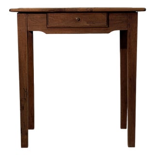 Tall 19th Century Walnut Coffee Table with Drawer For Sale