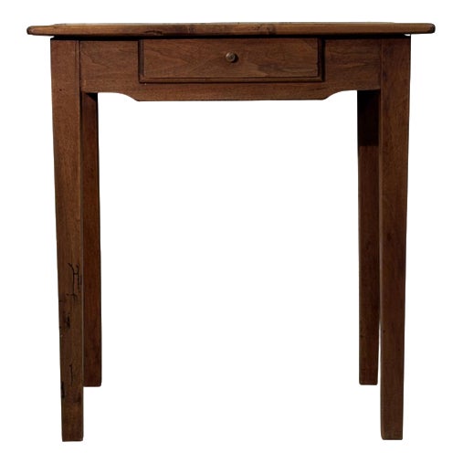 Tall 19th Century Walnut Coffee Table with Drawer For Sale
