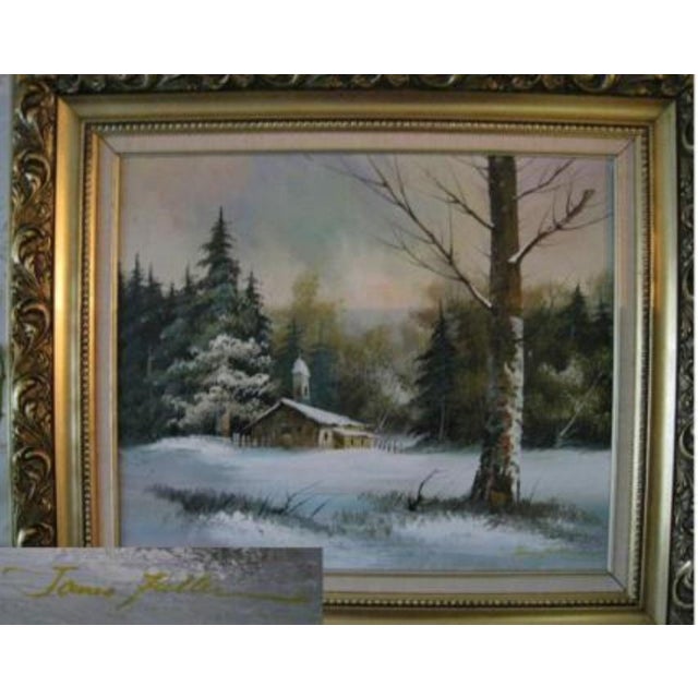 Paint 1960s Oil Painting by James Fuller "California School of Painters" Landscape Scene For Sale - Image 7 of 7