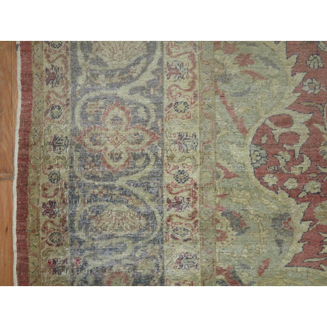 19th Century Antique Zabihi Collection Turkish Sivas Carpet - 9'11" x 13'3" For Sale - Image 9 of 10