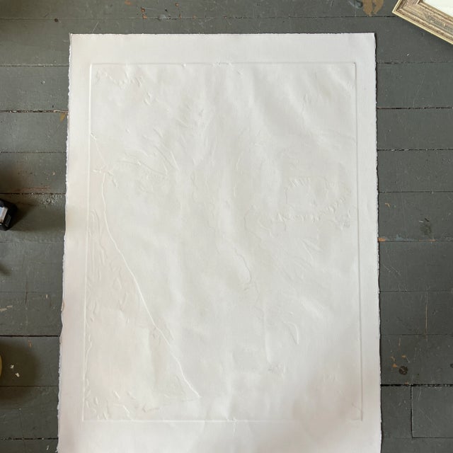 1990’s Original Abstract Large Face Lithograph Richard Savage Print For Sale In Philadelphia - Image 6 of 7