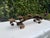 Vintage Mexican Hand-Forged Iron Five-Light Candelabra With Crackle Gilt Finish For Sale - Image 12 of 12
