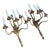 Vintage Gilt Bronze Rococò Style Five-Arm Acanthus Leaf Wall Sconces—A Pair For Sale