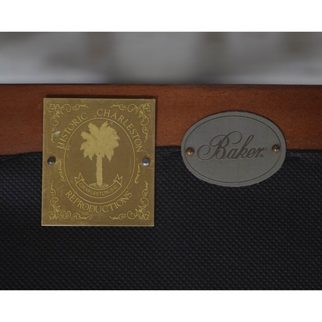 Set of 8 Baker Mahogany Shield Back Dining Chairs For Sale - Image 17 of 18