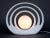 1970s Vintage Art Deco Ceramic Limelight Globe Lamp With Three Arches For Sale - Image 5 of 13