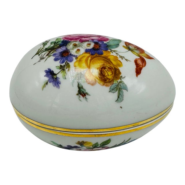 Vintage Limoge Ceramic Egg For Sale