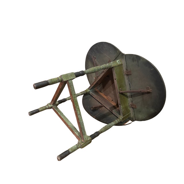 Early 20th Century Triangular Drop Leaf Table For Sale - Image 11 of 12