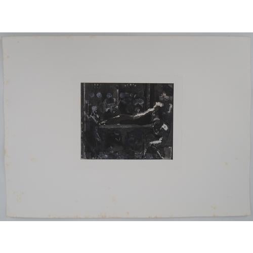 Auguste RODIN (1840-1917) (after) The death of the king Engraving (gravure taken up at the point) and enhanced with...