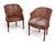 Louis XVI Carved Oak & Cane Barrel-Back Armchairs With Leopard Upholstery-Set of 6 For Sale - Image 4 of 13
