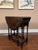 Wood Petite Antique English Side Sofa Table Barley Twist Drop Leaf Gateleg Carved Oak For Sale - Image 7 of 18