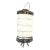Vintage Yemeni Concertina Lantern Tinned Filigree Accordion Hanging Lamp Jeweled For Sale