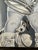 American 1940s Original Signed Graphite Illustration of Toddler With Drum, Ball and Toy Dog, 11 × 8.25 In. For Sale - Image 3 of 7