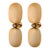 1980s Pair of Amber Murano Glass, Mid Century Modern Sconces For Sale