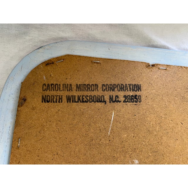 Vintage French Country Wood Mirror With Distressed Finish For Sale - Image 12 of 13