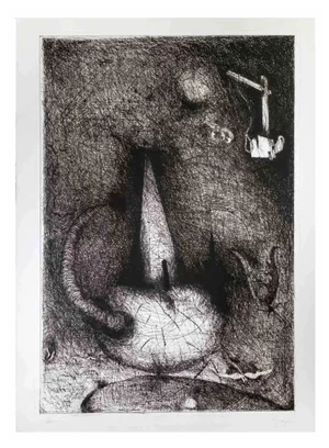 Martine Goeyens, Abstract Composition, Etching, Late 20th Century