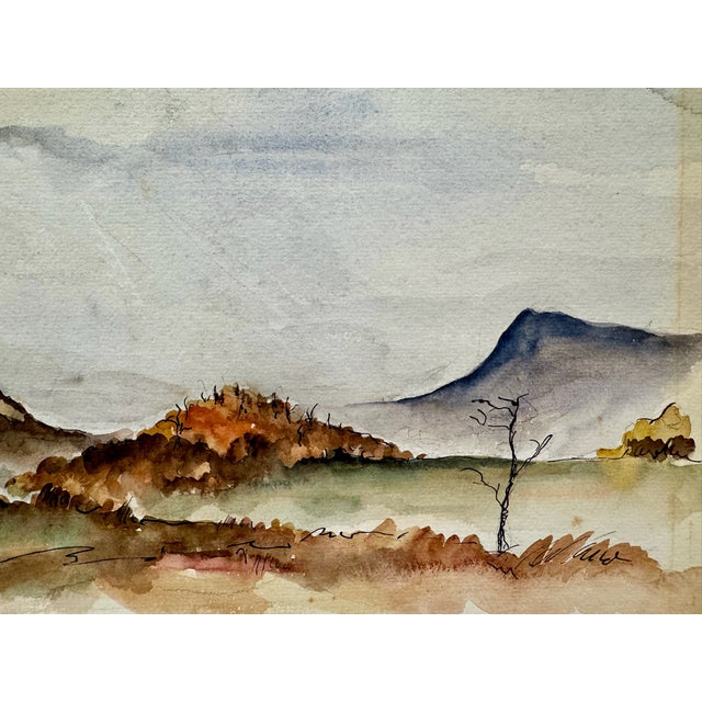 Rustic Henry Emil Salloch Original Watercolor on Paper Swift Run Gap Virginia, 1946 For Sale - Image 3 of 7
