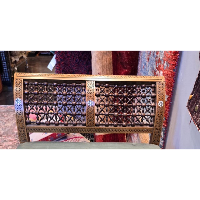 Late 20th Century Arabesque Moorish Damascus Bench For Sale In Miami - Image 6 of 12