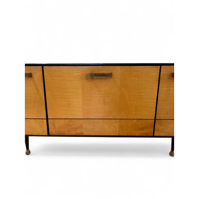 Brown Mid-Century Modern Italian Nightstands and Sideboard in Mahogany and Burr Maple, 1956, Set of 3 For Sale - Image 8 of 17