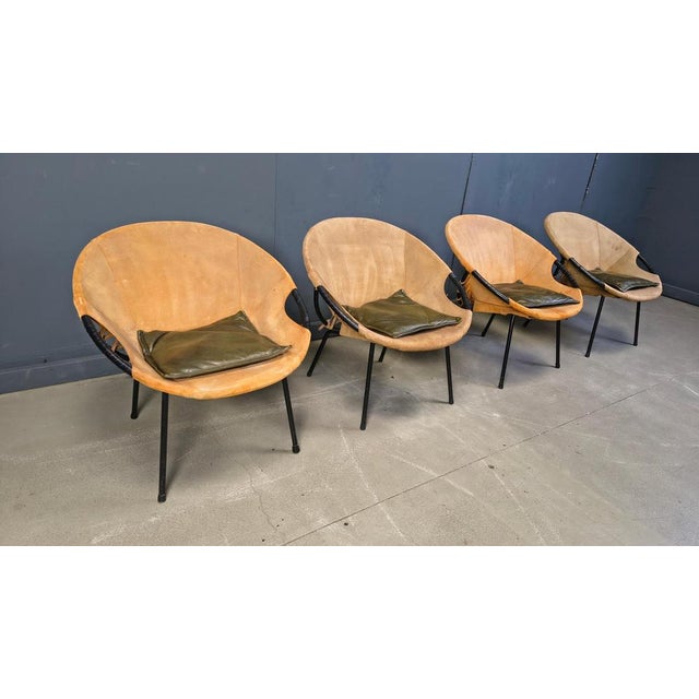 Vintage Balloon Chairs by Lush & Co, 1960s, Set of 4 For Sale - Image 17 of 18