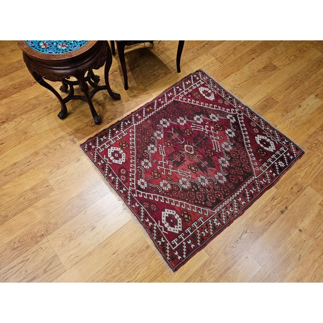 Textile 19th Century Turkish Bergama Village Rug, Handwoven Wool, Brick Red, 3' x 4' For Sale - Image 7 of 18