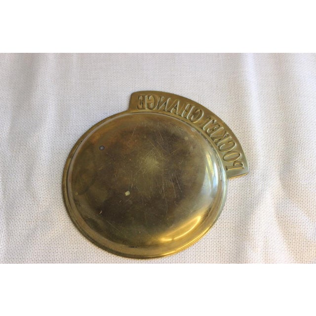 1950s Vintage Brass Trinket Tray / Catchall for Pocket Change For Sale - Image 5 of 7