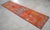 1970s Vintage Hand Knotted Turkish Rug Orange Gray Kitchen Runner 2x11 Rare Mythological Ancient Aliens Motif Rug For Sale - Image 4 of 12
