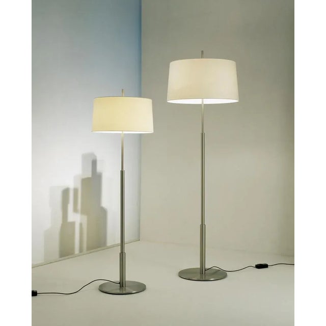 Nickel Diana Mayor Floor Lamp by Federico Correa For Sale - Image 6 of 9