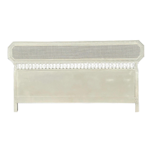 1960s True White Cane King Headboard With Loop Detailing Unusual Custom Headboard