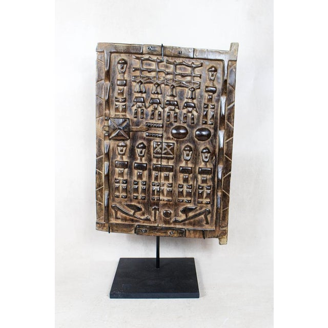 Dogon Granary Door on Stand For Sale - Image 5 of 5